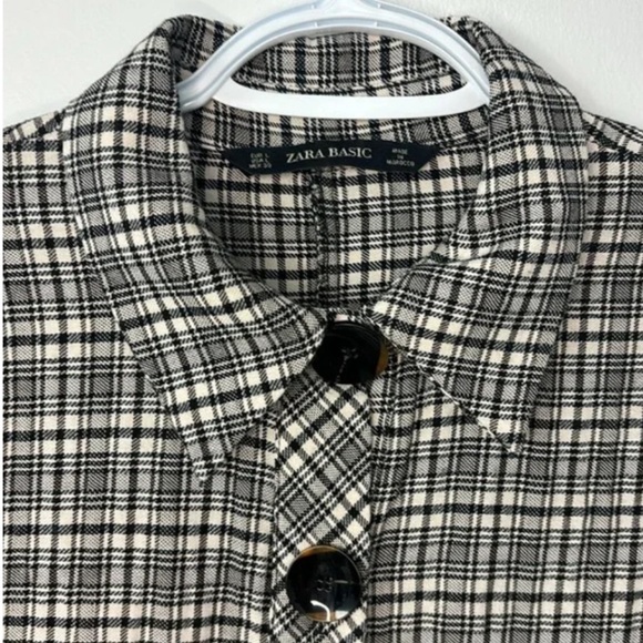 Zara Black Plaid Midi Dress - Picture 6 of 8